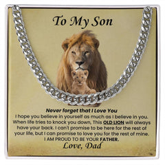 To My Son – 'Never Forget I Love You' Necklace from Dad