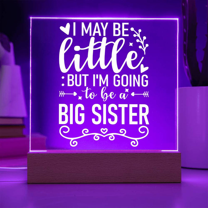 Little Now, Big Sister Soon Plaque