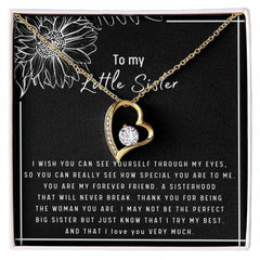 To My Little Sister – My Forever Friend Necklace