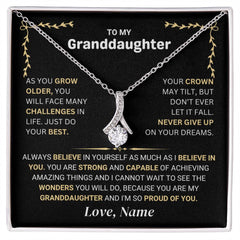 Joyful Necklace Gift for Granddaughter, Elegant Jewelry Full of Love, Alluring Beauty Necklace