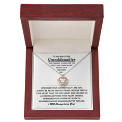 Necklace Gift for Granddaughter, Meaningful Jewelry, Heartfelt Keepsake, Crown Pendant Necklace