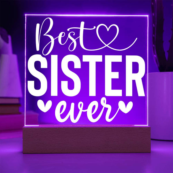 Best Sister Ever – Period Acrylic Plaque