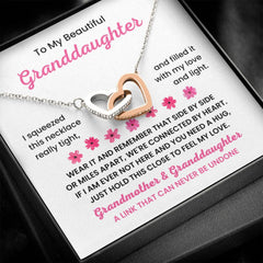 Necklace Gift for Granddaughter, Jewelry Gift Full of Love and Meaning, Interlocking Hearts Necklace