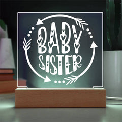 Baby Sister – Forever Adored, Always Protected Plaque