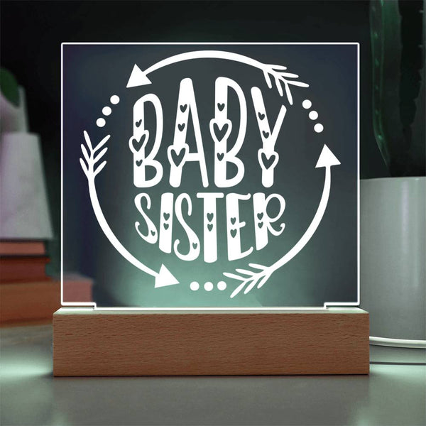 Baby Sister – Forever Adored, Always Protected Plaque