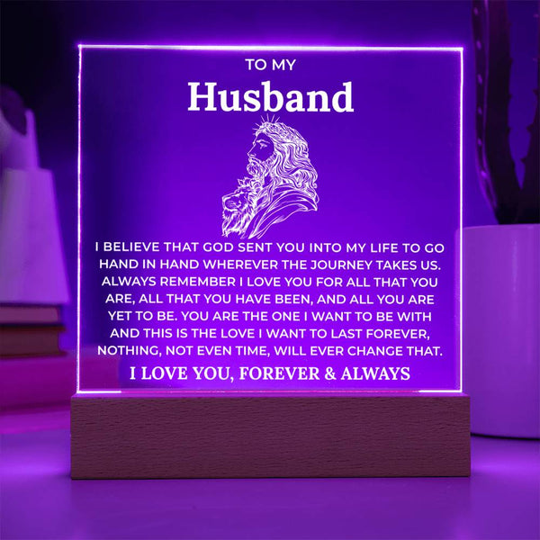To My Husband Plaque - God Sent You to Me