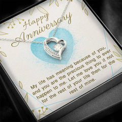Anniversary Necklace Gift For Wife, Loving Gift for Her, Celebrate Your Journey, Special Memories & Forever Promises