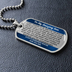 Dog Tag for Son – Heartfelt Gift from Dad with a Powerful Message of Love