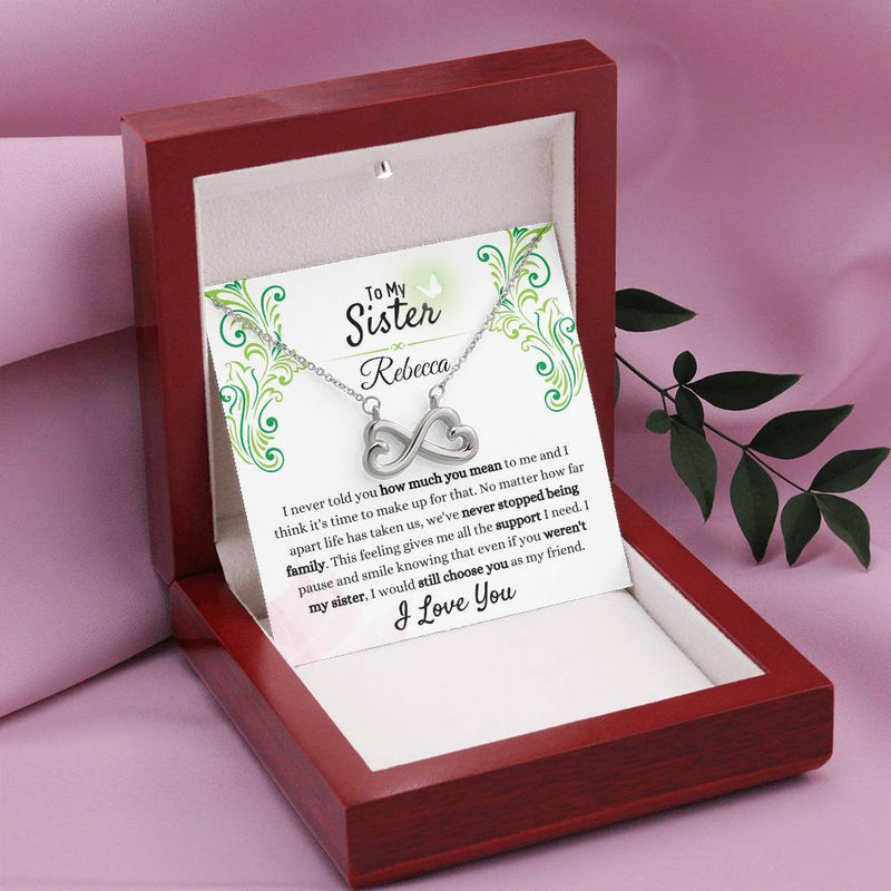 To My Sister Necklace – Always Chosen, Always Loved
