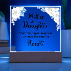 Personalized Acrylic Plaque for Mother and Daughter – Heartwarming Gift for Any Occasion"