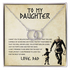 To My Daughter - Believe Deep In Your Heart - Inspiring Necklace Gift from Dad