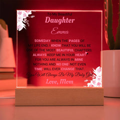 To My Beautiful Daughter, Gift For Daughter, Acrylic Gift for Daughter, Personalized Desk Decor, Inspirational Keepsake