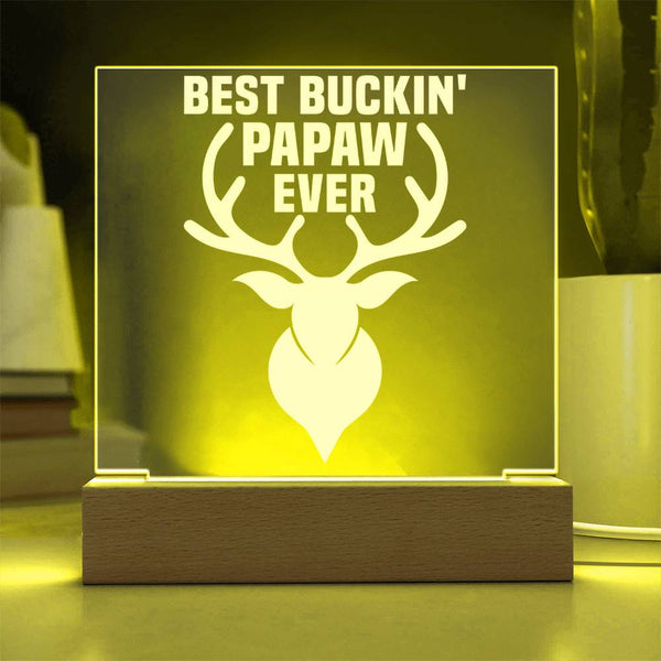 Best Buckin' Papaw Ever – Deer Hunter Gift Plaque