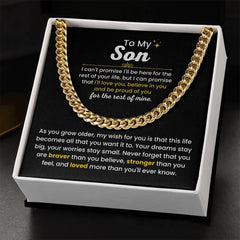 Cuban Link Chain for Son – 'Love You Always' Heartfelt Gift