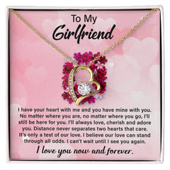 To My Girlfriend – You Carry My Heart Necklace