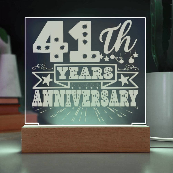 41st Year Celebration LED Acrylic Plaque