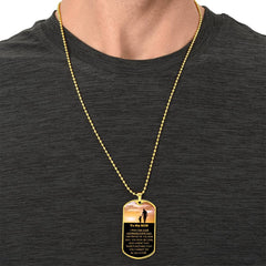 Dog Tag for Son – Inspirational Gift for a Proud Moment