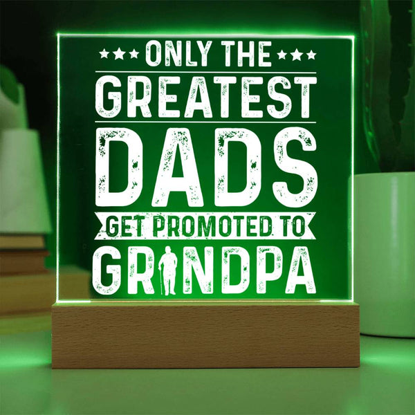 Only the Greatest Dads Get Promoted to Grandpa Plaque