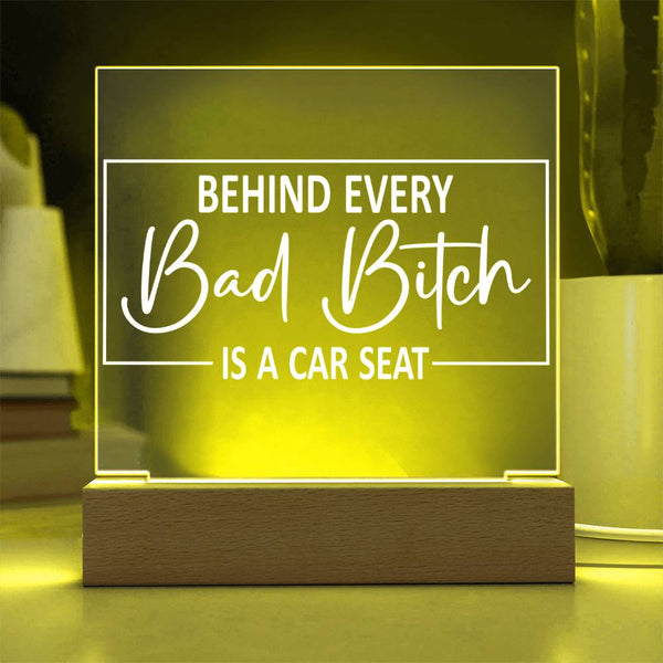 Behind Every Bad Bitch Is a Car Seat Plaque
