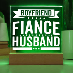 From Boyfriend to Husband – All In One LED Plaque
