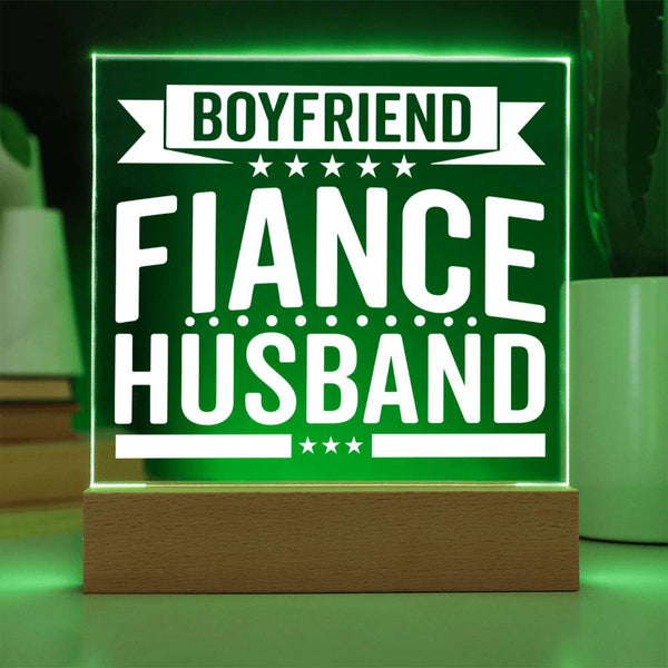 From Boyfriend to Husband – All In One LED Plaque