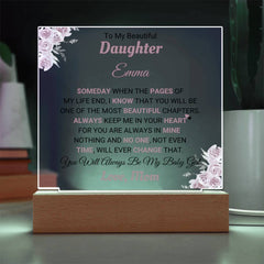 To My Beautiful Daughter, Gift For Daughter, Acrylic Gift for Daughter, Personalized Desk Decor, Inspirational Keepsake