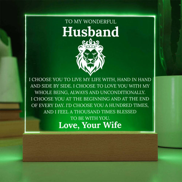 To My Husband - A Thousand Times, I’d Choose You Plaque