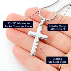 To My Nephew - Inspirational Cross Necklace Gift for Graduation & Beyond