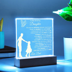 To My Amazing Daughter, Gift For Daughter, Christmas Acrylic Plaque for Daughter, Personalized Keepsake with Heartfelt Message
