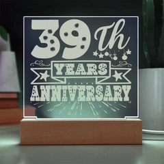 Retro Bold 39th Anniversary Plaque
