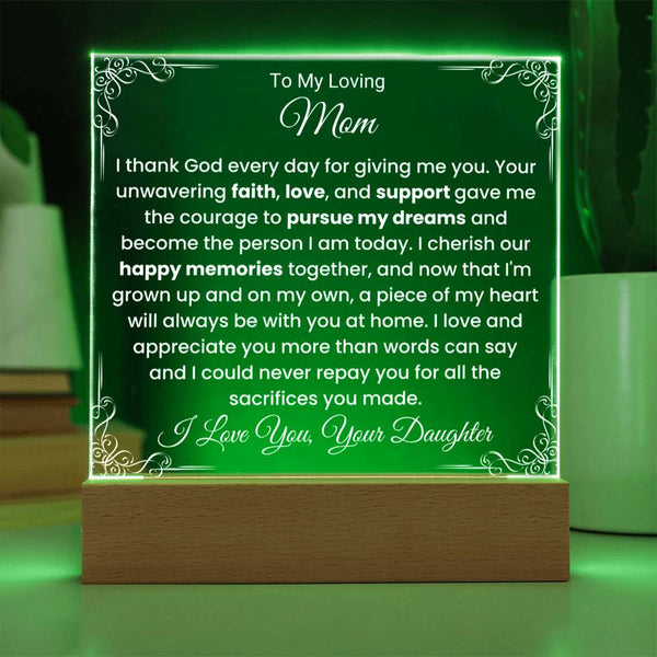 I Thank God – From Daughter to Mom Plaque