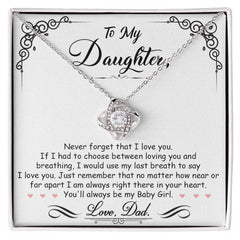 To My Daughter - Heartfelt Necklace Gift from Dad