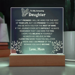 Gift From Mother to Daughter, Gift For Daughter, Unique Acrylic Gift for Daughter, Special Keepsake