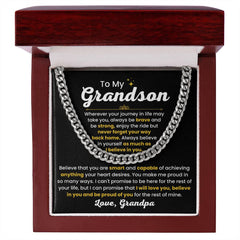 Grandson Cuban Link Chain – Heartfelt Gift from Grandpa or Grandma