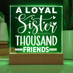 A Loyal Sister – Worth a Thousand Friends Plaque