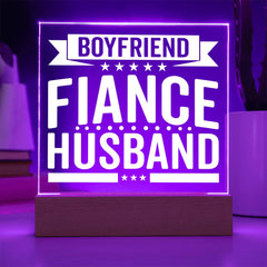 From Boyfriend to Husband – All In One LED Plaque