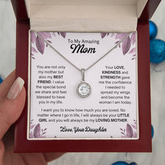 Gift for Mom from Daughter - A Reminder of Our Love, Now and Always Necklace