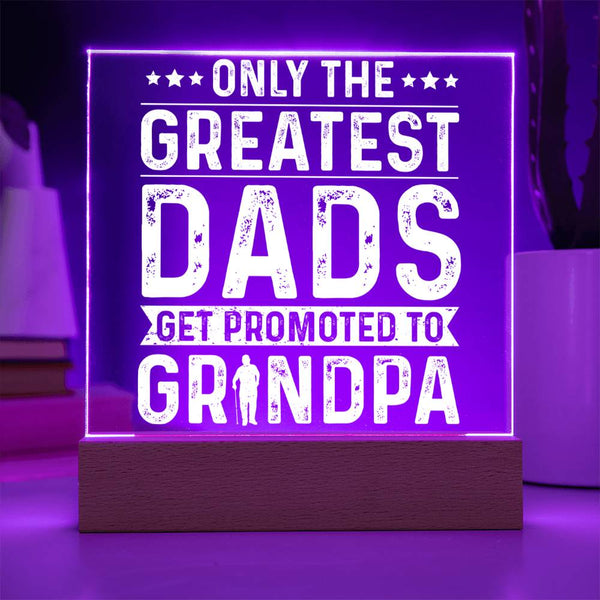 Only the Greatest Dads Get Promoted to Grandpa Plaque