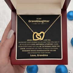 Jewelry for Granddaughter, Elegant Necklace, Sentimental Gift, Interlocking Hearts Necklace