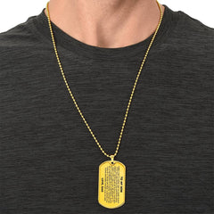 To My Son - Remember Whose Son You Are, Dog Tag Necklace from Dad