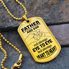 Dog Tag for Father and Son – Heartfelt Message Keepsake Gift