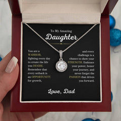 To My Amazing Daughter - Warrior Necklace Gift from Dad