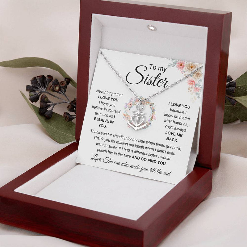 To My Sister – I Believe In You Necklace