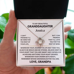 Necklace for Granddaughter, Jewelry Gift of Love and Encouragement, Love Knot Necklace