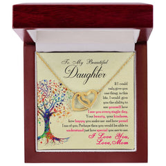 To My Daughter - See Yourself Through My Eyes, Love Mom Necklace Gift