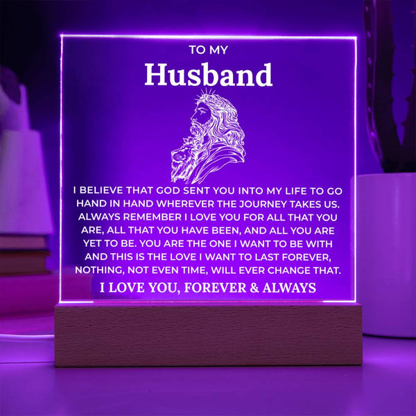 To My Husband Plaque - God Sent You to Me