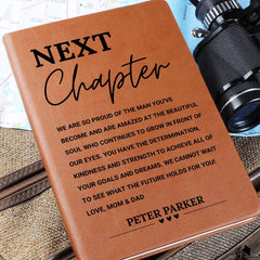 Graduation Gift for Him, Next Chapter Journal, Motivational Notebook