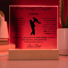 Gift For Daughter, Engraved Acrylic Keepsake for Daughter, Personalized Gift, Lasting Memory