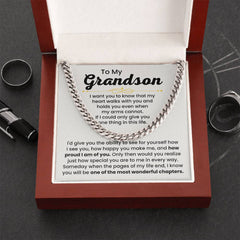 To My Grandson Chain – 'Special Chapter in My Life' Sentimental Gift