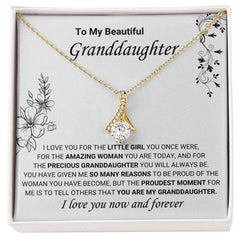 Necklace Gift for Granddaughter, Elegant Jewelry Keepsake to Treasure, Alluring Beauty Necklace